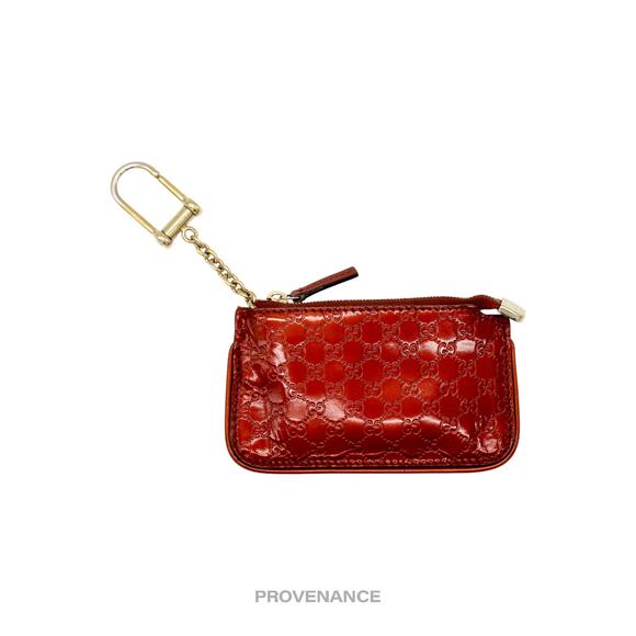 Gucci Red Leather Wallet with Gold Chain - Picture 2 of 7